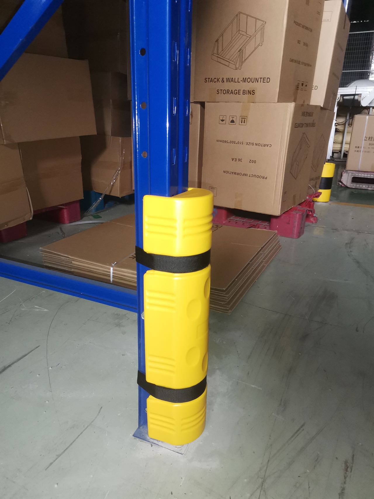 Warehouse Pallet Rack Kem Kev Tiv Thaiv Plexible Yas Guard Upright Protector